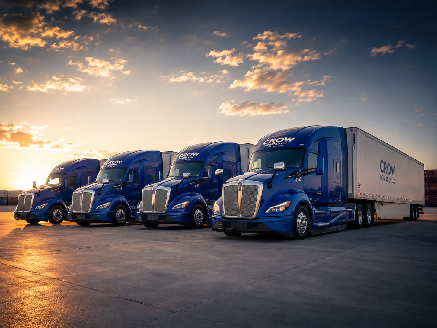 Late-model Kenworth fleet · Crow Logistics LLC